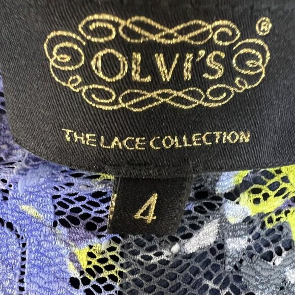 NEW Olvi's Printed Lace with Soft Tulle A-Line Midi Dress $1,720 - Picture 11 of 12